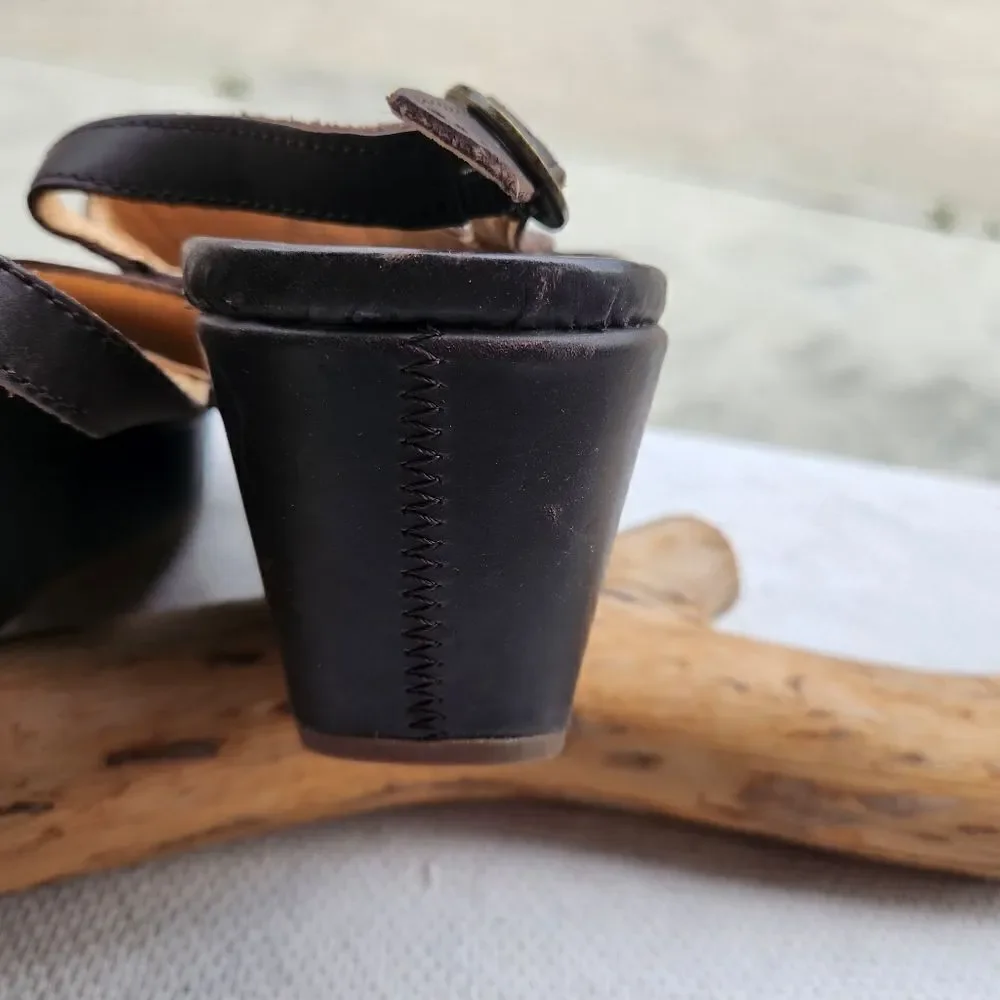Olukai keha dark brown wedge platform sandals